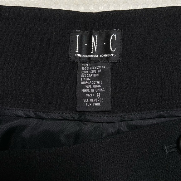 INC INTERNATIONAL CONCEPTS INC Black Wide Leg Dressy Pants - Picture 8 of 9